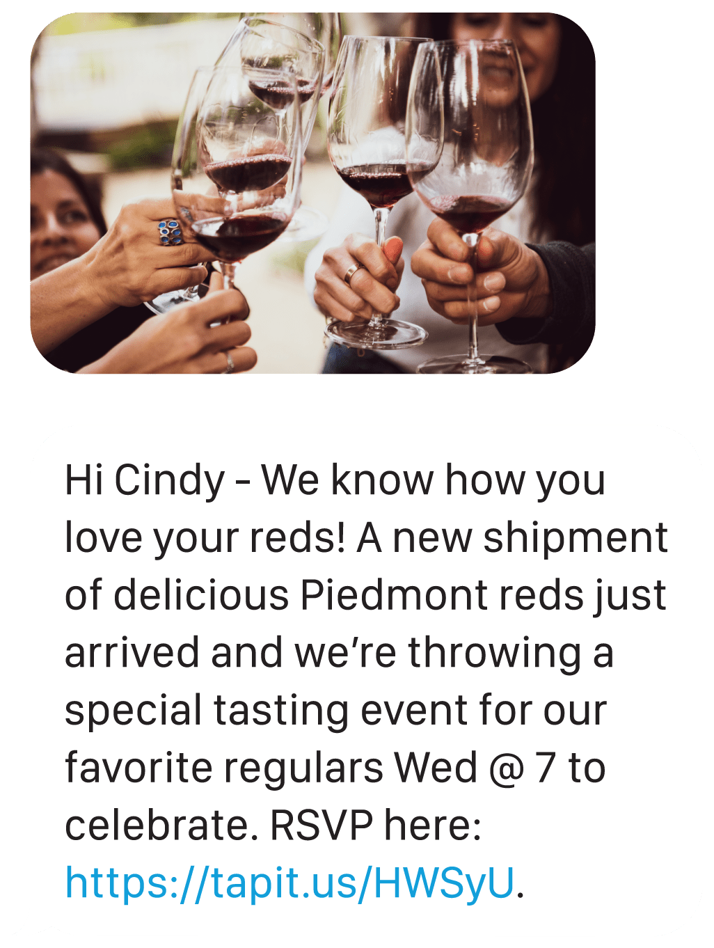 Bar / Restaurant Text Message