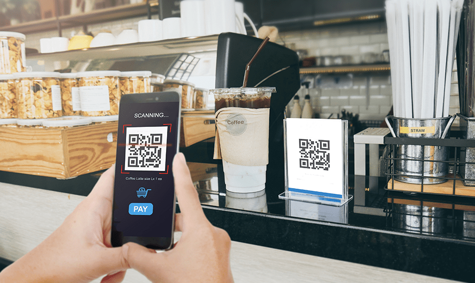 QR code being scanned by smartphone